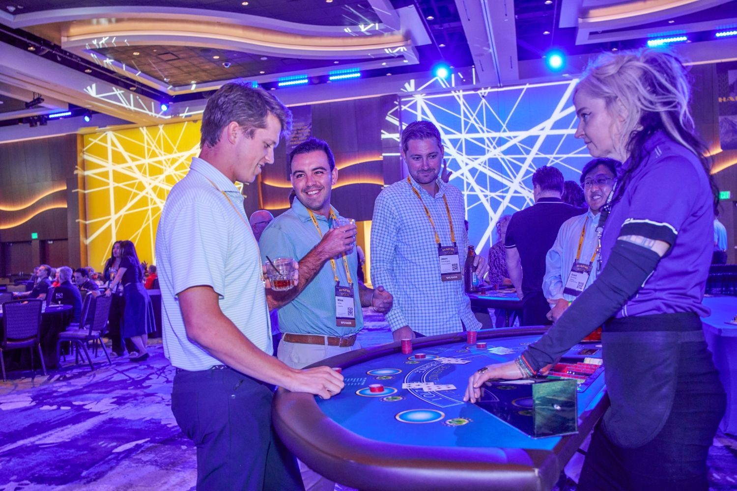 HAP26 attendees try their luck at the HAPBash blackjack table